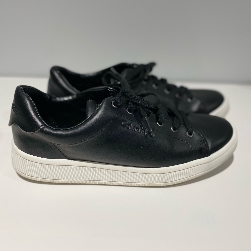 Calvin Klein Black Sneakers with White Soles